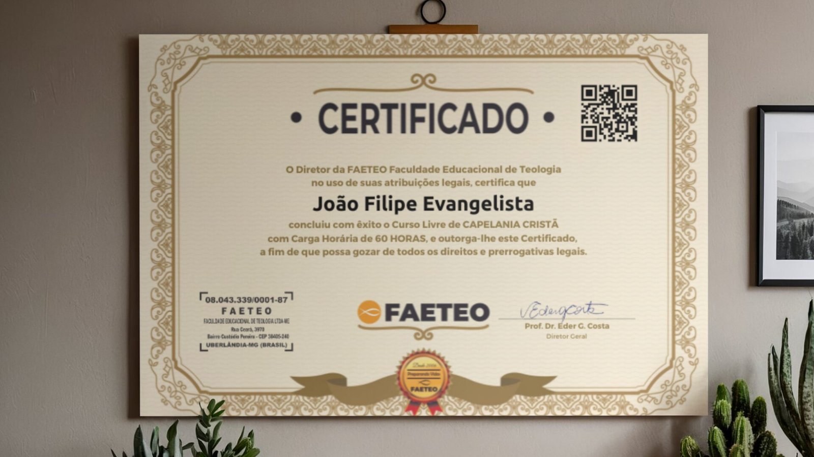 Extensão Capelania Integrada 10 FAETEO - Fauldade de Teologia EAD e Capelania (Extensão Universitária)