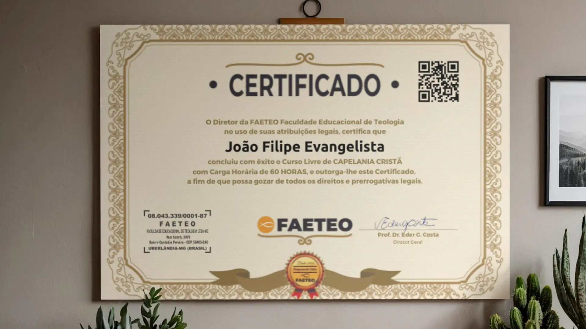 Extensão Capelania Integrada 13 FAETEO - Fauldade de Teologia EAD e Capelania (Extensão Universitária)
